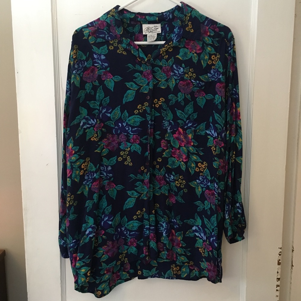 VINTAGE FLORAL BUTTON DOWN SHIRT